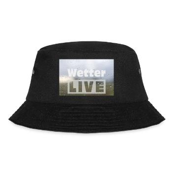 Wetter LIVE – Minimalistisches Regen Poster - Bucket Hat - Schwarz - Vorne - Lela (165cm)