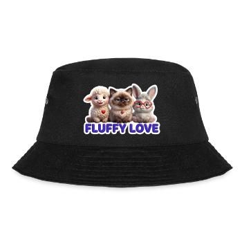 Fluffy Liebe Trio - Bucket Hat - Schwarz - Vorne