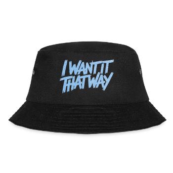 I Want It That Way - Backstreet (Glitzer) - Bucket Hat - Schwarz - Vorne