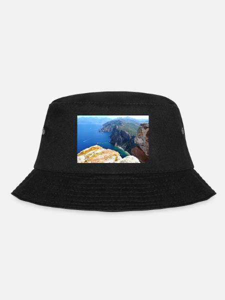 Fantastische Felsenküste auf Korsika - Bucket Hat - Schwarz