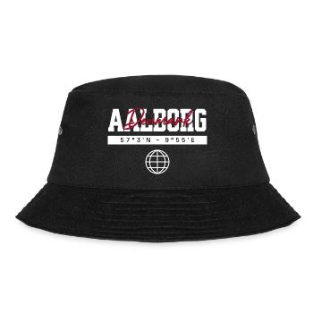 Aalborg Dänemark Koordinaten Reise Souvenir - Bucket Hat - Schwarz - Vorne