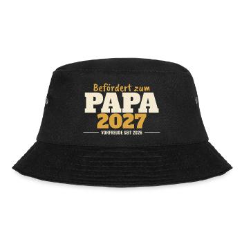 Befördert zum Papa 2027 – für dunkle Shirts - Bucket Hat - Schwarz - Vorne