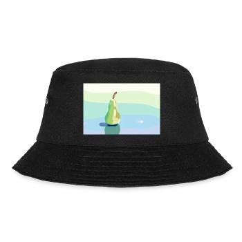 Stift auf pastellfarbener Oberfläche - Bucket Hat - Schwarz - Vorne