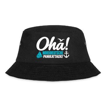 Oha! Norddeutsche Panikattacke – Küstenhumor - Bucket Hat - Schwarz - Vorne