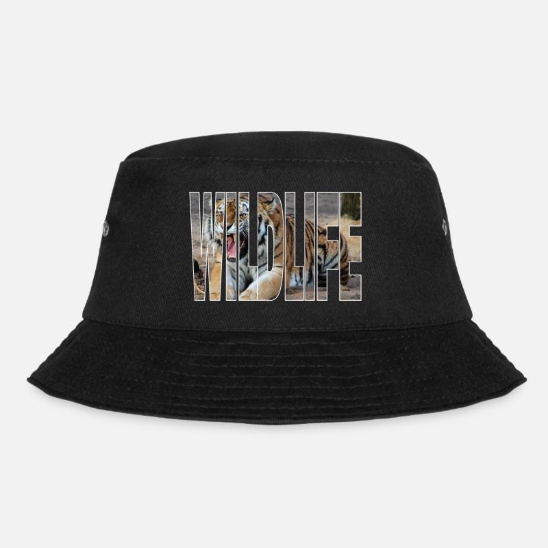 Tiger Wildlife - Bucket Hat - black