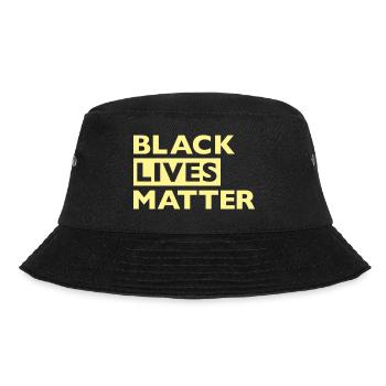 Black Lives Matter BLM Gelb - Bucket Hat - Schwarz - Vorne - Lela (165cm)