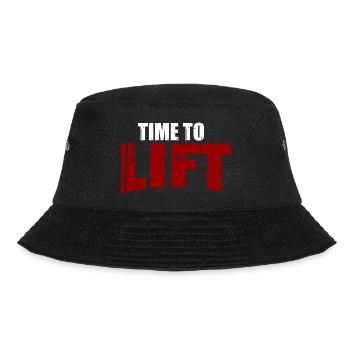 Time To Lift - Workout - Bucket Hat - Schwarz - Vorne - Lela (165cm)