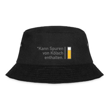 Kann Spuren von Kölsch enthalten - Bucket Hat - Schwarz - Vorne - Lela (165cm)