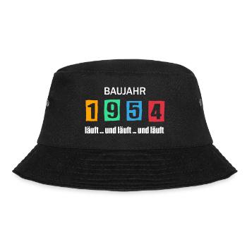 Baujahr 1954 - läuft und läuft und läuft - Bucket Hat - Schwarz - Vorne - Lela (165cm)