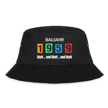 Baujahr 1959 - läuft und läuft und läuft - Bucket Hat - Schwarz - Vorne - Lela (165cm)