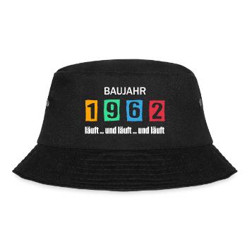 Baujahr 1962 - läuft und läuft und läuft - Bucket Hat - Schwarz - Vorne - Lela (165cm)