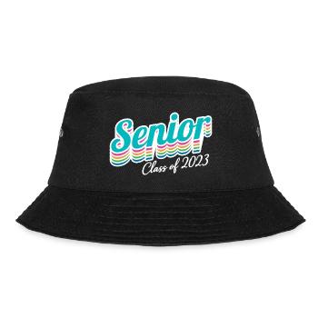 Senior Class Of 2023 Retro Graduation Party Geschenk - Bucket Hat - Schwarz - Vorne - Lela (165cm)