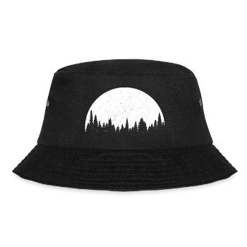 FOREST I Forest under starry sky silhouette - Bucket Hat - black - Front - Lela (165cm)