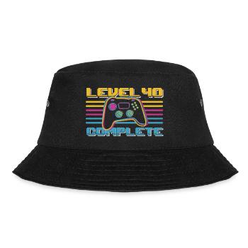 40 Birthday Level 40 Complete 40 Years Gamer - Bucket Hat - black - Front - Lela (165cm)