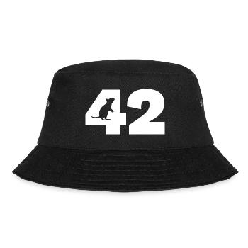 42 - Maus - Bucket Hat - Schwarz - Vorne - Lela (165cm)