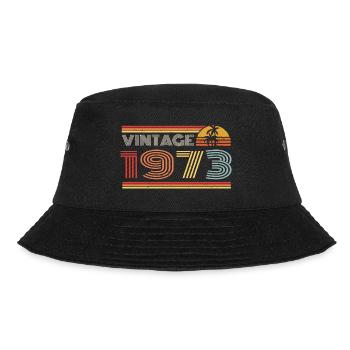 1973 Limited Edition Geburtstag Outfit 1973 vintag - Bucket Hat - Schwarz - Vorne - Lela (165cm)