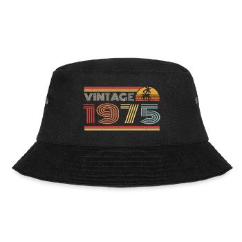 1975 Limited Edition Geburtstag Outfit 1975 vintag - Bucket Hat - Schwarz - Vorne - Lela (165cm)