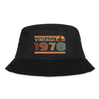 1978 Limited Edition Geburtstag Outfit 1978 vintag - Bucket Hat - Schwarz - Vorne - Lela (165cm)