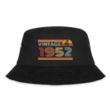 1952 Limited Edition Geburtstag Outfit 1952 vintag - Bucket Hat - Schwarz - Vorne - Lela (165cm)