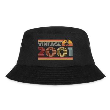 2001 Limited Edition Geburtstag Outfit 2001 vintag - Bucket Hat - Schwarz - Vorne - Lela (165cm)
