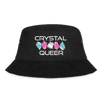 Crystal Queer Trans Pride Regenbogen Kristalle - Bucket Hat - Schwarz - Vorne - Lela (165cm)