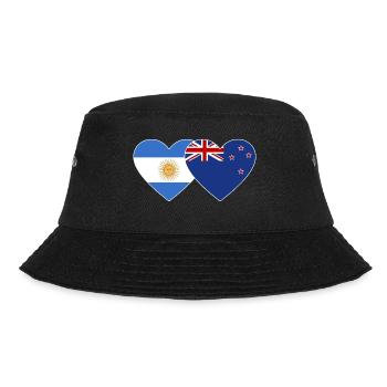 Drapeau de l’Argentine et de la Nouvelle-Zélande Coeur - Bob - noir - Devant - Lela (165cm)