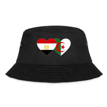 Ägypten Algerien Flagge Herz - Bucket Hat - Schwarz - Vorne - Lela (165cm)
