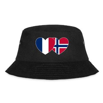 France Norvège Drapeau Cœur - Bob - noir - Devant - Lela (165cm)