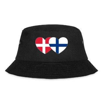 Danemark Finlande Flag Heart - Bob - noir - Devant - Lela (165cm)