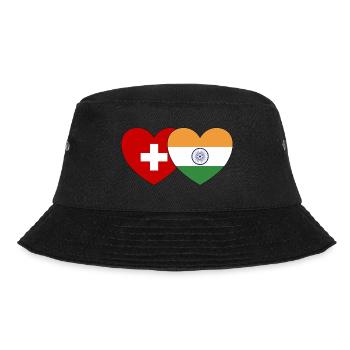Suisse Inde Drapeau Coeur - Bob - noir - Devant - Lela (165cm)