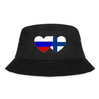 Russie Finlande Drapeau Cœur - Bob - noir - Devant - Lela (165cm)