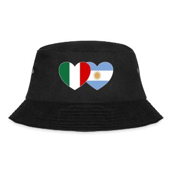 Italie Argentine Drapeau Cœur - Bob - noir - Devant - Lela (165cm)
