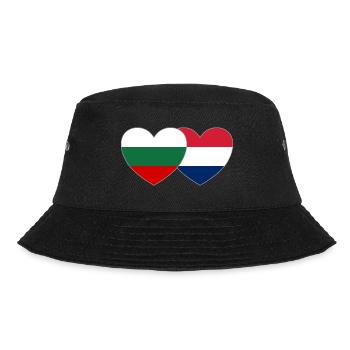 Bulgaria Holland Flag Heart - Bucket Hat - black - Front - Lela (165cm)