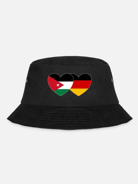 Jordanie Allemagne Flag Heart - Bob - noir