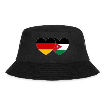 Allemagne Jordanie Drapeau Coeur Large - Bob - noir - Devant - Lela (165cm)
