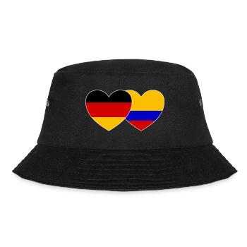 Deutschland Kolumbien Flagge - Bucket Hat - Schwarz - Vorne - Lela (165cm)