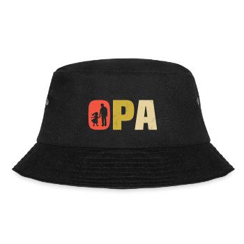 Opa und Enkelin Geschenk für Großvater mit Enkeln - Bucket Hat - Schwarz - Vorne - Lela (165cm)