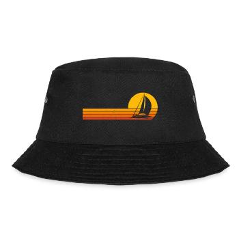 Segler Segelboot Sonnenaufgang Segeln - Bucket Hat - Schwarz - Vorne - Lela (165cm)