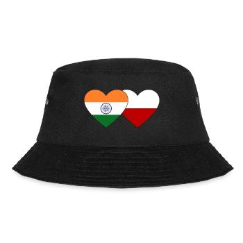 India Poland Flag - Bucket Hat - black - Front - Lela (165cm)