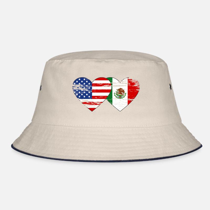 Cœur de drapeau Meksiko des États-Unis utilisé Bob