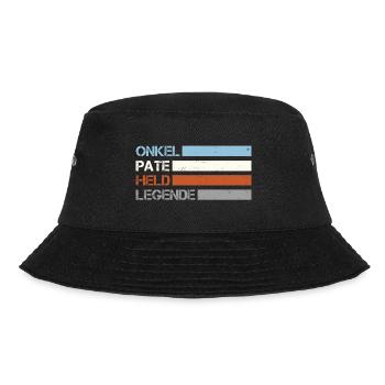 Onkel Pate Held Legende - Retro Patenonkel Taufe - Bucket Hat - Schwarz - Vorne - Lela (165cm)