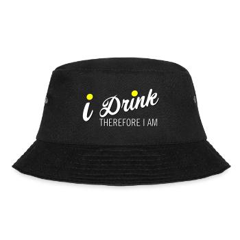 Ich trinke, also bin ich - Bucket Hat - Schwarz - Vorne - Lela (165cm)