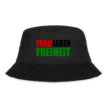 Frau leben freiheit - Bucket Hat - Schwarz - Vorne - Lela (165cm)