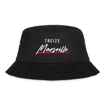 Marseille 13 Frankreich Kennzeichen - Bucket Hat - Schwarz - Vorne - Lela (165cm)