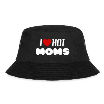 I love hot moms - Bucket Hat - Schwarz - Vorne - Lela (165cm)