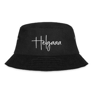 Helga Helgaaa Festival Print - Bucket Hat - Schwarz - Vorne - Lela (165cm)