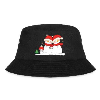 Christmas snowmen. - Bucket Hat - Schwarz - Vorne - Lela (165cm)
