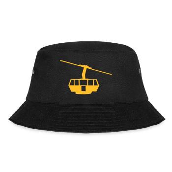 Seilbahn, Berge, Urlaub, - Bucket Hat - Schwarz - Vorne - Lela (165cm)