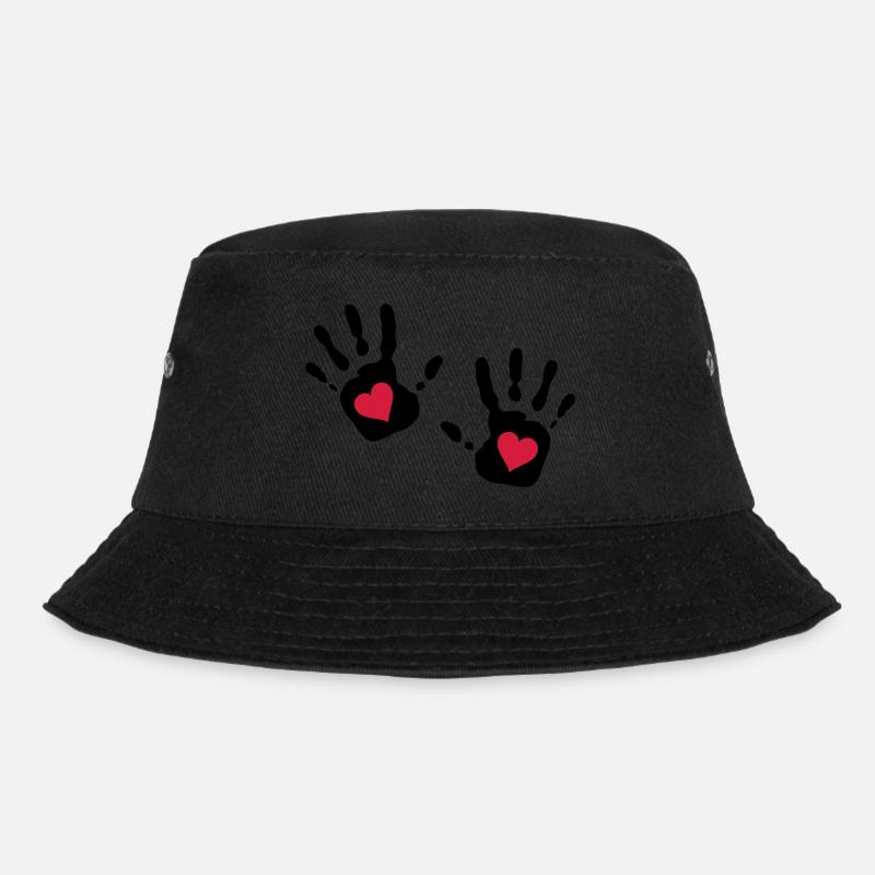 heartcutout2_2c - Bucket Hat - Schwarz