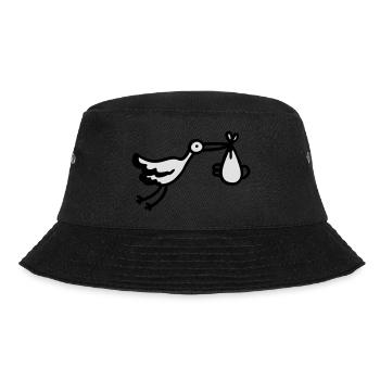 Storch + Baby - Bucket Hat - Schwarz - Vorne - Lela (165cm)